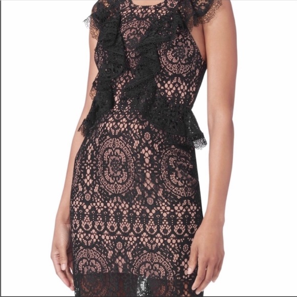 Alexis Narasse Lace Midi Racerback Dress. Pink Nude Lining. Size Small. - Picture 2 of 15